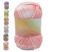 Magic Yarn Heat Sensitive Color Changing,Soft Temperature Reactive Yarns,Temperature Reactive Cotton Crochet Yarn,Craft Supplies for Knitting Beginners,Suitable for Beginners,Fun Craft Supply (Pink)