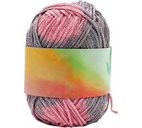 Magic Yarn Heat Sensitive Color Changing,Temperature Reactive Cotton Crochet Yarn, Soft Glow in The Dark Yarn for Crocheting, Knitting & Crafts Scarves Blankets Shawls (Gray)