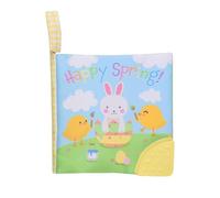 Magic Years 5 inch Soft, Crinkle Activity Book with Teether and Travel Strap for Baby, Happy Spring, Multicolored, Easter