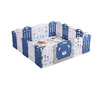 Magic ZC Playpen, Large Play Pen Babies and Toddlers with Mat, Foldable Child Fence Indoor Outdoor, Infant Activity Center Play Yard Playground Park for Kid with Anti-Collision Foam (16+2)