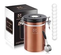 Magicafé Airtight Coffee Container Canister - co2 Valve Coffee Bean Grounds Storage Container Large Bronze
