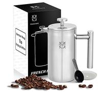 MAGICAFÉ French Press Coffee Maker - Single Serve 1 Cup Small Stainless Steel Thermal Double Walled French Press 350ML/12OZ
