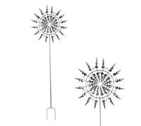 Magical 3D Metal Windmill, Creative Wind Spinners Garden Decoration, Premium Yard & Outdoor Kinetic Sculpture, Wind Catcher Lawn Ornament, Sunflower Design - Sliver