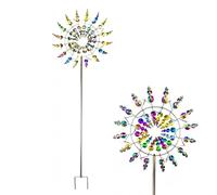 Magical 4D Metal Windmill, Creative Wind Spinners Garden Decoration, Premium Yard & Outdoor Kinetic Sculpture, Wind Catcher Lawn Ornament, Sunflower Design - Colourful