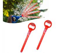 Magical 5 Claw Smiley Bubble Stick, 32 Hole Smiling Face Bubble Wands Five Claw Smiling Face Bubble Stick for Party Favors, Birthday, School, Easter, Graduation, Shower, Bubble Theme Party(RED*2)