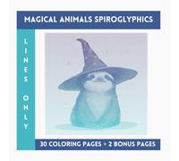 Magical Animals Spiroglyphics Lines Only: One Color Coloring Book With Unique Ilustraions To Discover