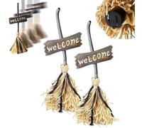 Magical Animated Witch Broom - Knotolace Halloween Flying Broom with Spooky Laughing Sound, Animated Haunted Dancing Moving Broomstick, Perfect for Halloween Party Decoration & Home Decor Gift (2pcs)