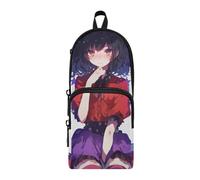 Magical Anime Girl Purple Nylon 3 Compartments Large Pencil Bag For Girls Large Capacity Pencil Case For Kids School Stationery for Preppy School