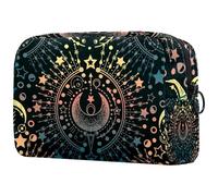 Magical Astrology Symbol Cosmetic Bag for Women, Travel Toiletries Bags Large Makeup Handy Pouch Organiser Bag with Zipper