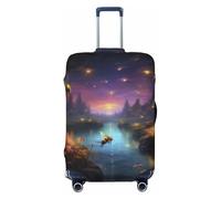 Magical Bees Twilight River Travel Luggage Covers - Elasticity Suitcase Covers Protector for Luggage 18-32 Inch