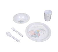 Magical Beginnings Dumbo Melamine Crockery Set 5 Pack - White