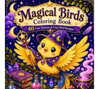 Magical Birds Coloring Book: Cute Fantasy & Cozy Bird Designs for Relaxation and Stress Relief: 40 Cute Fantasy & Cozy Bird Designs