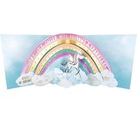 Magical Birthday Wishes Magical Unicorn Rainbow Ride! 3D Pop Up Birthday Card PRC007