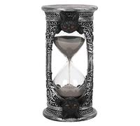 Magical Black Cat Hourglass Timer - 17cm (1 Pc.) - Unique Resin & Plastic Piece, Stylish & Enchanting Design - Perfect for Home & Office