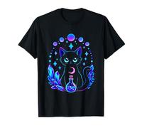 Magical Black Cat Mystical Potion Bottle Halloween Vibe T-Shirt