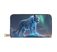 Magical Blue Tiger-A Print Wallet Women, Leather Bifold Multi Card Wallet, Long Purse Women's Wallets