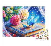 Magical Book Butterfly Jigsaw Puzzle 1000 Pieces Eco-friendly Paper Bundle for Adults 12+ Home Decor Puzzle 38x26cm/1000pcs