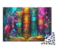 Magical Books Jigsaw Puzzle Book 1000 Pieces Premium Cardstock Classic for Adults Kids for The Whole for Women Gifts 38x26cm/1000pcs
