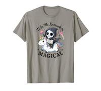 Magical Bookworm Grim Reaper Riding Rainbow Unicorn T-Shirt
