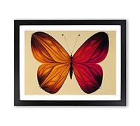 Magical Butterfly Framed Print | A2 Black Framed Wall Art | Ready to Hang | Modern Animal Picture | Living Room Bedroom Lounge Office