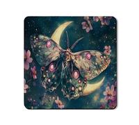Magical Butterfly Washer Dryer Top Protector Mat, Cosmic Floral Washing Machine Dust Top Covers, Dreamy Vibrant Anti-slip Waterproof Washer And Dryer Mats for Laundry Room 24x24 Inch