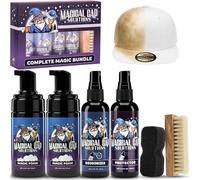 MAGICAL CAP SOLUTIONS Hat Cleaning Kit - 4 Step Hat Cleaner with Foam, Brush, Deodorizer and Protector - Safe for Baseball Caps, Snapbacks
