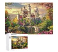 Magical Castle 1000Pc Jigsaw Puzzles Adults KidsJigsaws Family Road Trip Activity Vibrant Whimsical Design Great Gift Travelers 1000 PCS