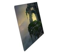 Magical Castle Ruins Crumbling Mountainside Foggy Gateway Fantasy Scene Wall Art Print On Canvas Picture For Home Office Decor 76x51cm (30x20In)