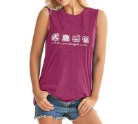Magical Castle Tank Top Women Magic Kingdom Sleeveless Tee Shirts Cute Graphic Holiday Vest Summer Vacation Top, T207-wine, M