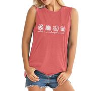 Magical Castle Tank Top Women Magic Kingdom Sleeveless Tee Shirts Cute Graphic Holiday Vest Summer Vacation Top, T207-pink, S