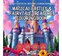 Magical Castles & Fairytale Creatures Coloring Book for Teens, Adults and Seniors with Easy and Simple Designs for Relaxation (Fantasy & Mythical Creatures Coloring Book Series)