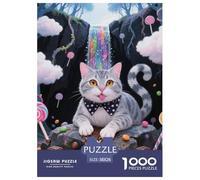 Magical Cat 1000 Pieces Jigsaw Puzzles Cute Cat Puzzle for Adults Staycation Kill Time Wall Decoration Educational Toy Age 14+ ForAdults 38x26cm/1000pcs