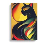 Magical Cat Canvas Print | Gallery Wrapped 30mm Frame Wall Art | 30x20 inches | Ready to Hang | Contemporary Animals Picture | Living Room Bedroom Lounge Office