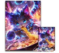Magical Cat Eating Noodles Jigsaw Puzzles for Adults 1000Piece Challenging Puzzles Challenging Brain Teaser Family Activity Home Decor 1000 PCS(75x50cm)
