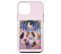 Magical Cats Crescent Moon Floral Fantasy Case for iPhone 12 mini