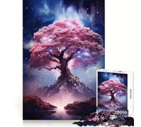 Magical Cherry Blossom Jigsaw Puzzles 1000 Pieces for Teenagers Logic Exercise Clear Color Family Play Night Play (38x26cm)