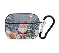 Magical Christmas AirPods Pro Case Cover with Keychain Ring PC Hard Shell Protective Case for AirPods Pro 2nd for Women Men Generation Easy Open Full Drop Protection Cover Black-Style