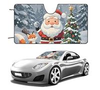 Magical Christmas Car Windshield Sun Shade Keep Car Interior Cool 55"x30" Folding Front Window Sun Shade, Heat Shield for SUV, Truck, Blocks UV