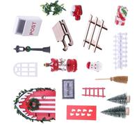 Magical Christmas Gnome Cottage Door Ornament Handmade Miniature Display Piece Celebration Home Desktop Decoration Miniature Christmas House Decoration