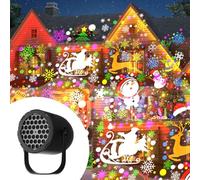 Magical Christmas Pattern Projector Light - Indoor Outdoor Festive Snowflake Lamp, Holiday Decorative Light, Essential Christmas Decoration for Home, Garden & Party Atmosphere