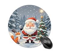 Magical Christmas Round Mouse Pad Smooth Glide Gaming Mousepad Extra Density Portable Comfortable Mouse Mat for Desk, Home, Office 7.8x7.8 Inches