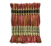 Magical Color Variegated Cross Stitch Thread Color Variations Embroidery Floss Pack, 8.7-Yard, Chilean Sunset, Pack of 12 Skeins