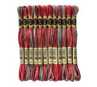 Magical Color Variegated Cross Stitch Thread Color Variations Embroidery Floss Pack, 8.7-Yard, Elves, Pack of 12 Skeins