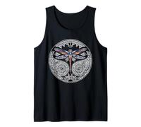 Magical Colorful Dragonfly Tribal Mandala Tank Top