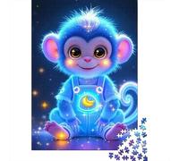Magical Creatures 1000 Piece Monkey Paper Jigsaw for Adults Brain Training Educational Night Sky Monkey Puzzle Gift for Home Art 52x38cm/1000pcs