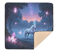 Magical Crystal Pegasus Large Non-Slip Baby Gym & Activity Mat for Floor Non-Toxic Padded Baby Mat for Babies Infants Toddlers, 50'' x 50''
