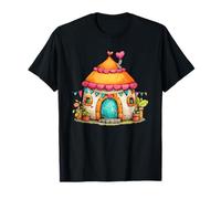 Magical Cute Cartoon Fairy Mushroom Cottage T-Shirt