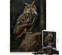 Magical Cute Owl Bird Jigsaw Puzzles 1000 Pieces for Teenagers Anxiety Relief Precise Connection Fun Hobby Fine Art (38x52cm)