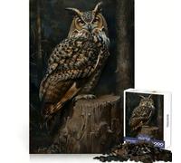Magical Cute Owl Bird Jigsaw Puzzles 1000 Pieces Tension Relief Clear Hue Enjoyable Challenge Xmas Surprise (38x26cm)