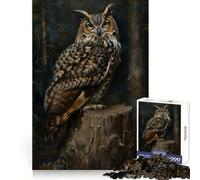 Magical Cute Owl Bird Puzzles for Teenagers 1000 Piece Reason Skill Tension Relief Enjoyable Challenge Home Display (50x75cm)